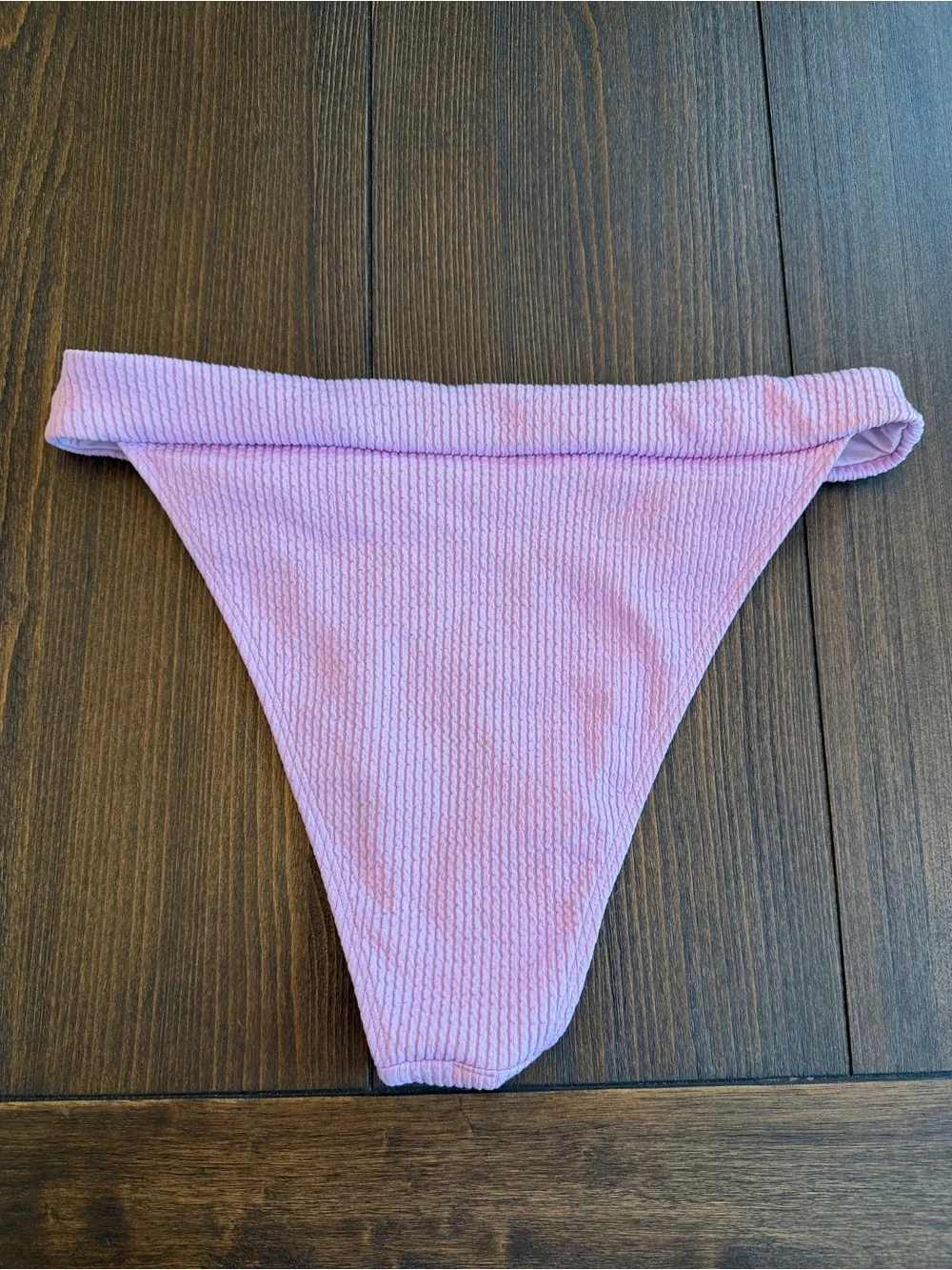 Monday Swimwear Lavender Pink Ribbed Bikini Set